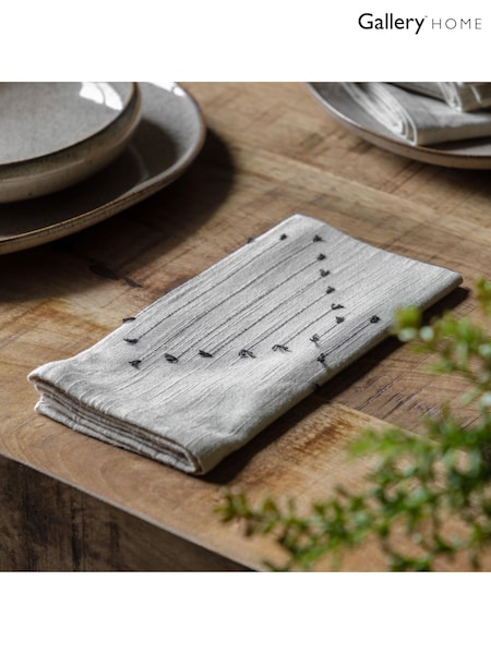 Gallery Home 4 Pack White Diamond Weave Napkins (F28793) | £15