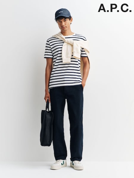 A.P.C. Blue Chino Lawrence Corduroy Trousers (F28888) | £248
