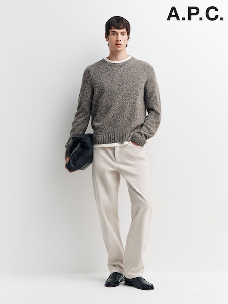 A.P.C. Cream Fairfax Corduroy Jeans (F28895) | £248