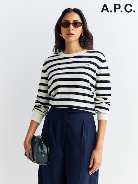 A.P.C. White Pull Josepha Jumper (F28917) | £185