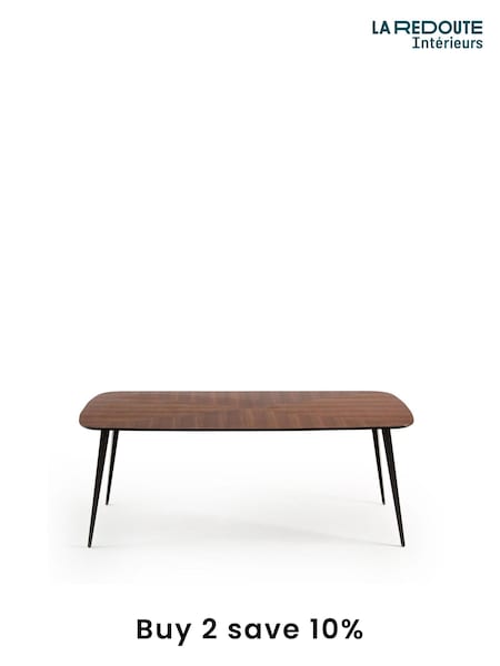 La Redoute Intérieurs Walnut Watford Vintage Inlaid Marquetry 8 Seater Table (F28945) | £525