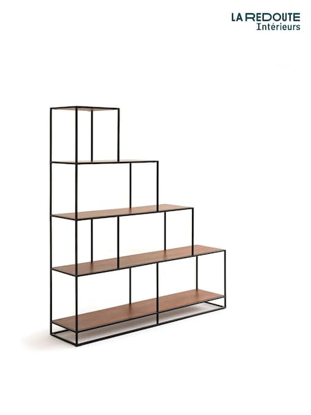 La Redoute Intérieurs Walnut Watford and Metal Stepped Shelving Unit (F28949) | £660