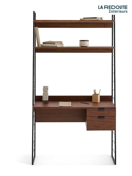 La Redoute Intérieurs Walnut Watford Desk Shelving Unit (F28963) | £585