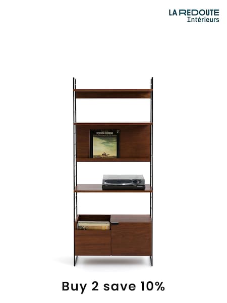 La Redoute Intérieurs Black Watford Vintage Walnut and Metal TV Cabinet (F28965) | £710