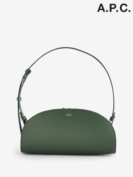 A.P.C. Green Sac Demi-Lune Shoulder Bag (F29003) | £375