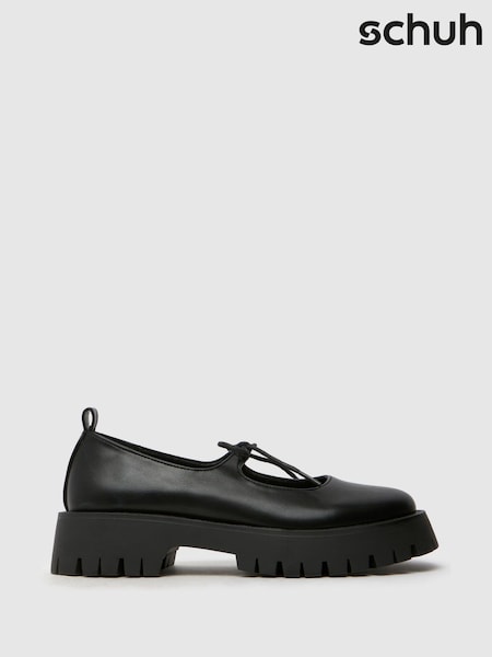 Schuh Liya Bow Tie Mary Jane Black Shoes (F29140) | £35