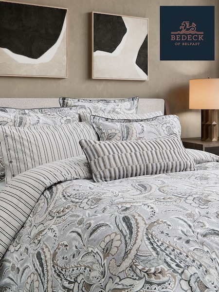 Bedeck of Belfast Charcoal Silver Kotana Cushion (F29283) | £45