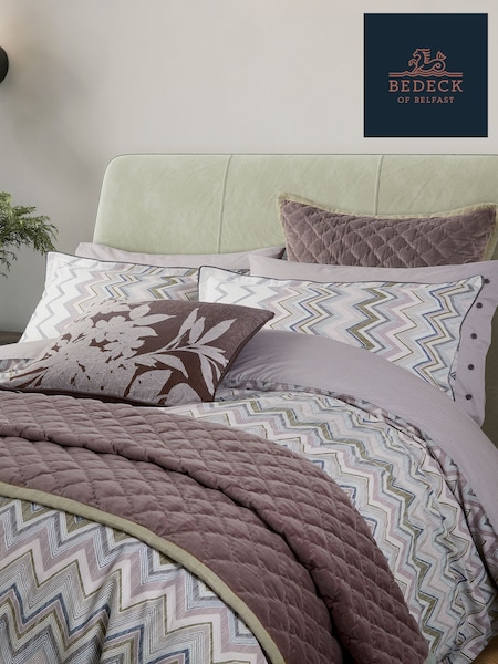 Bedeck of Belfast Dusky Pink Olive Green Claudia Cushion (F29285) | £50