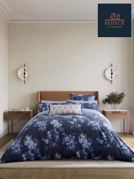 Bedeck of Belfast Cobalt Blue Navy Nahla Cushion (F29300) | £45