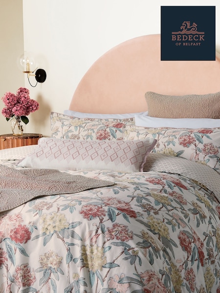 Bedeck of Belfast Coral Yellow Marielle Cushion (F29312) | £50