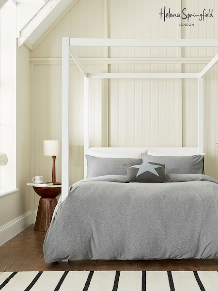 Helena Springfield Grey Jersey Duvet Cover and Pillowcase Set (F29333) | £40 - £70