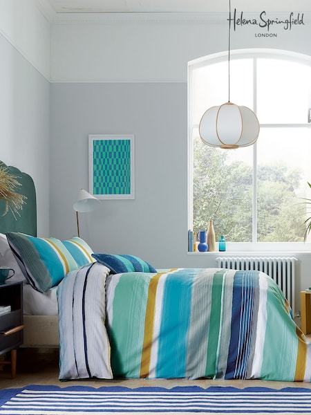Helena Springfield Blue Carrie Duvet Cover and Pillowcase Set (F29338) | £25 - £55