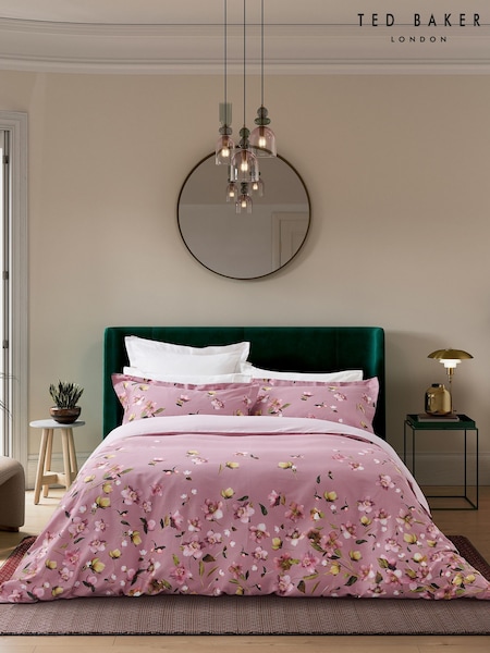 Ted Baker Pink Arboretum 100% Cotton Duvet Cover and Pillowcase Set (F29362) | £120 - £150