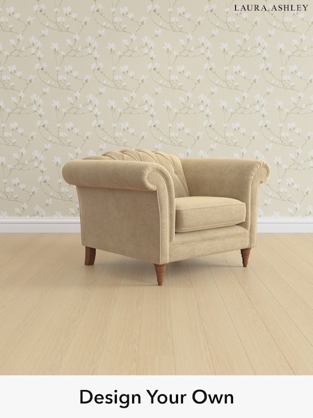 Peyton/Sable Natural Gloucester Button Back By Laura Ashley (F29431) | £900
