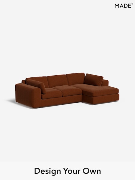 Soft Touch Boucle/Rust Orange Alec By Made (F29593) | £1,999