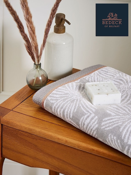 Bedeck of Belfast White And Grey Zenda 100% Cotton Towel (F29628) | £15 - £45
