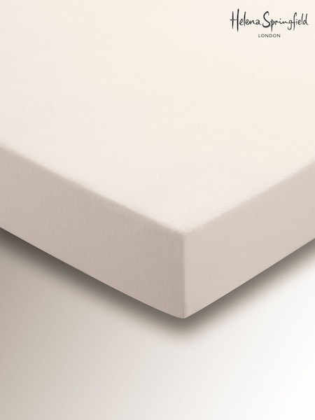 Helena Springfield Ivory Brushed Plain Dye Fitted Bed Sheet (F29629) | £17 - £23