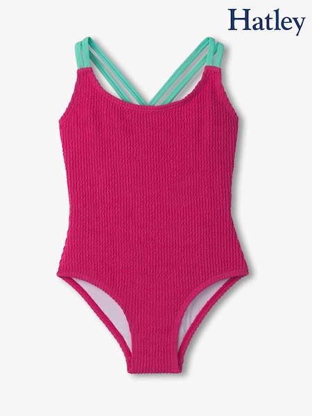 Hatley Pink Cross Strap Swimsuit (F29764) | £22