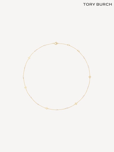 Tory Burch Gold Tone Delicate Kira Pearl Necklace (F29794) | £160