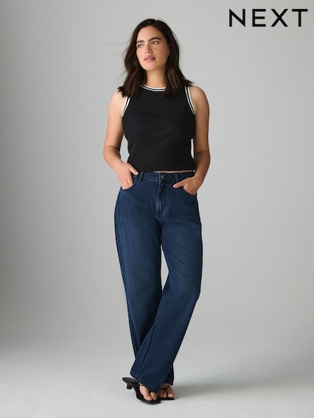 Inky Blue Straight Leg Jeans (F29809) | £29