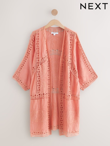 Pink Longline Kimono Cover-Up (F29815) | £34