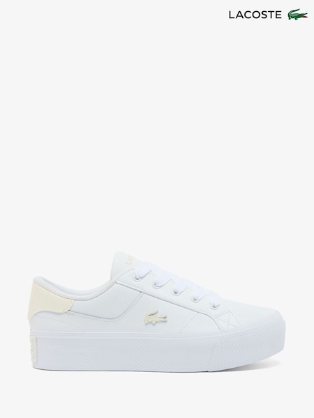 Lacoste Ziane Platform White Trainers (F29850) | £90
