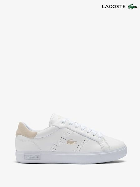 Lacoste Powercourt White Trainers (F29882) | £95