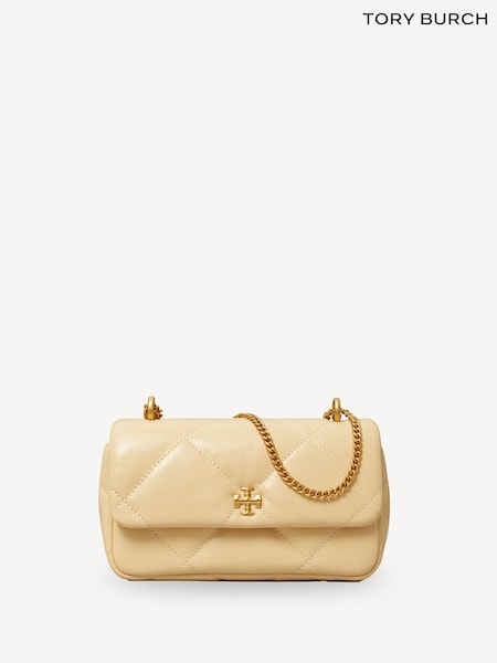 Tory Burch Cream Kira Diamond Quilt Mini Flap Bag (F29930) | £345