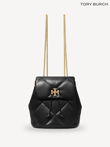 Tory Burch Black Kira Diamond Quilt Mini Backpack (F29933) | £520