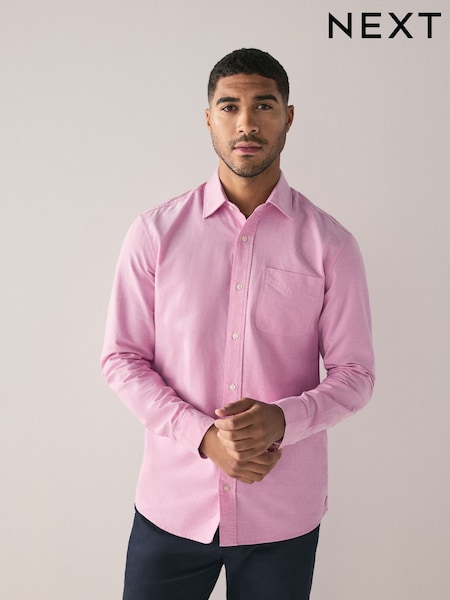 Pink Slim Fit Long Sleeve Oxford Shirt (F29970) | £26