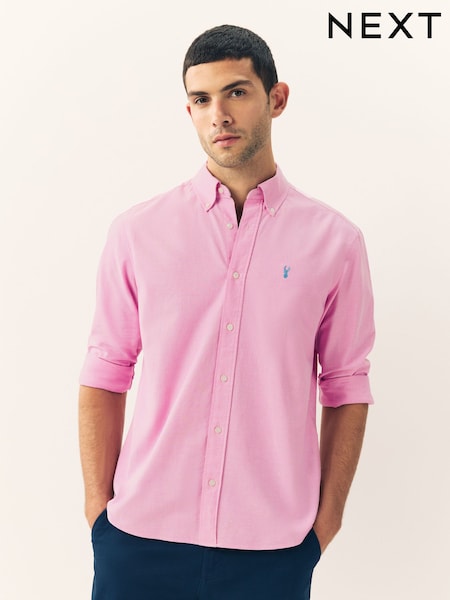 Pink Slim Fit Long Sleeve Oxford Shirt (F29972) | £26