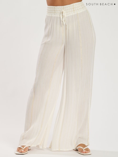 South Beach White Beach Trousers (F30238) | £35