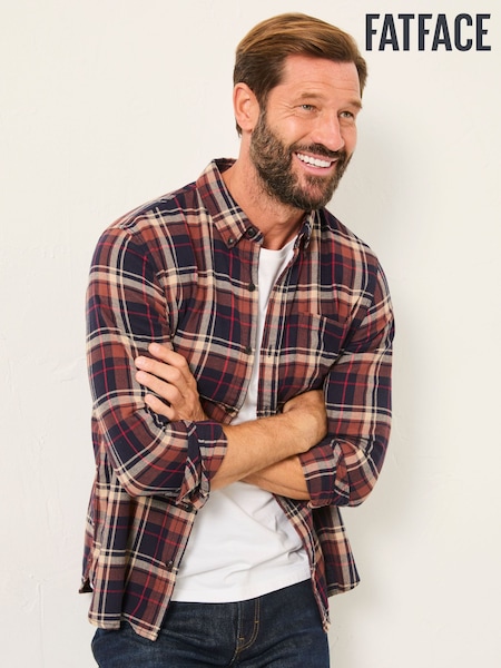 FatFace Alford Navy Long Sleeve Check Shirt (F30422) | £49.50