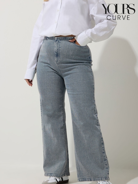 Yours Curve Blue Limited Thin Waist Band Jeans (F30423) | £34