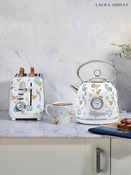 Laura Ashley White 1.7L Dome Kettle Elveden by MyVQ (F30484) | £90