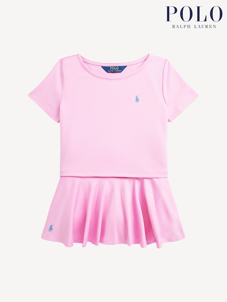 Polo Ralph Lauren Pink Ponte Roma 100% Cotton Skirt (F30822) | £125 - £135