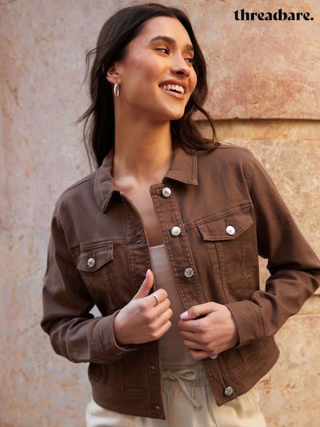 Threadbare Chocolate Brown Classic Denim Jacket (F30910) | £28