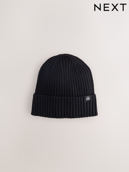 Black Knitted Beanie Hat (1-16yrs) (F30950) | £5 - £6