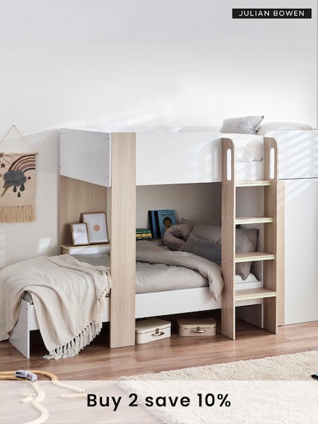 Julian Bowen Pale Wood And White Horizon Kids Bunk Bed (F30979) | £735