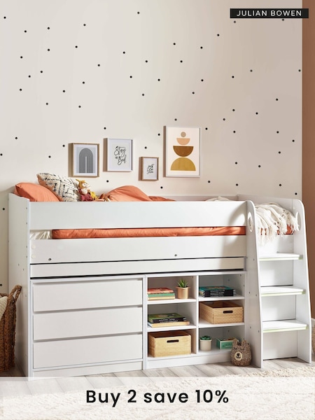 Julian Bowen White Vespa Kids Midsleeper Bed (F30989) | £580