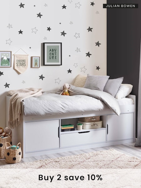Julian Bowen White Atom Kids Low Sleeper Bed (F30991) | £325