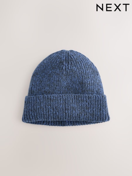 Blue Chunky Knit Beanie Hat (1-16yrs) (F30996) | £5 - £6