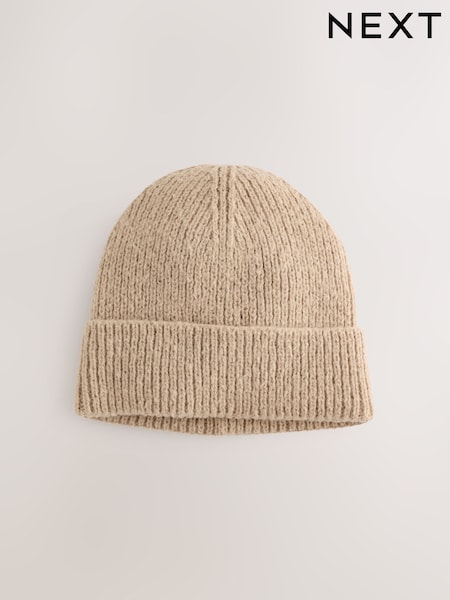 Neutral Chunky Knit Beanie Hat (1-16yrs) (F31111) | £5 - £6