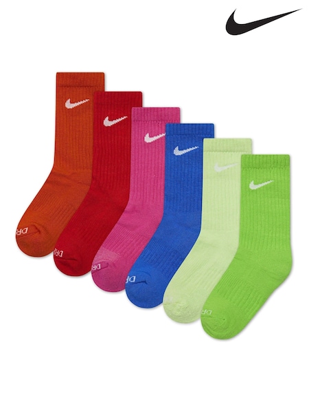 Nike Multi Neons Performance Crew Socks 6 Pack (F31187) | £20