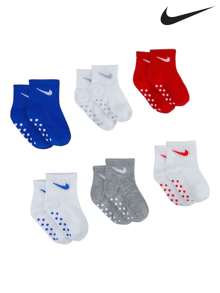 Nike Blue Infant Colour Pop Ankle Socks 6 Pack (F31198) | £0