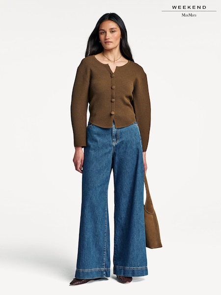 Weekend MaxMara Blue Vega Wide Leg Jeans (F31267) | £185
