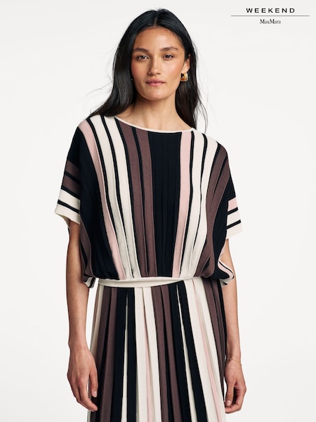 Weekend MaxMara Black Striped Pegola Sweater (F31302) | £210