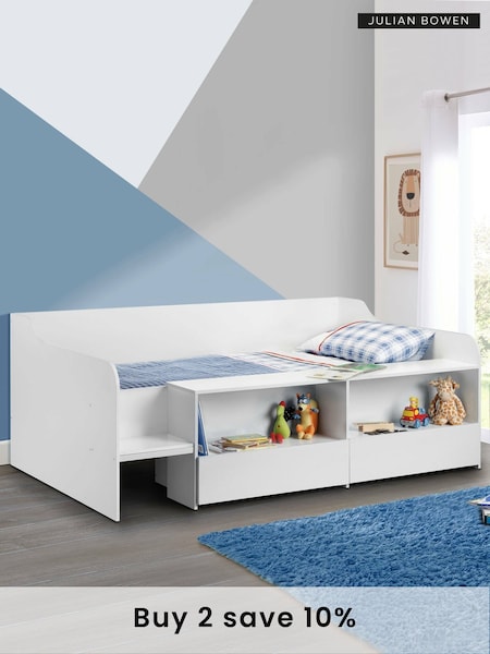 Julian Bowen White Stella Kids Low Sleeper Bed (F31327) | £295