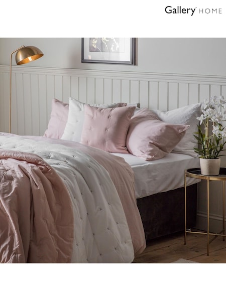Gallery Home Pink Stitch 100% Cotton Bedspread (F31399) | £118