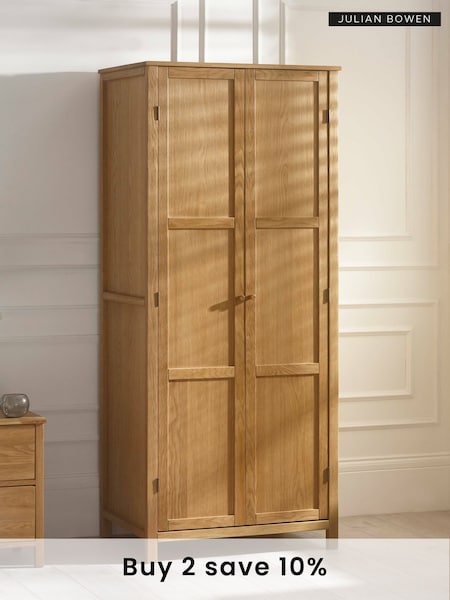 Julian Bowen Oak Coxmoor Double Wardrobe (F31455) | £495